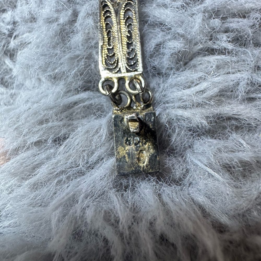 Beautiful RARE Vintage/ Antique Elegant 800  Silver  Cameo Bracelet - Picture 8 of 9